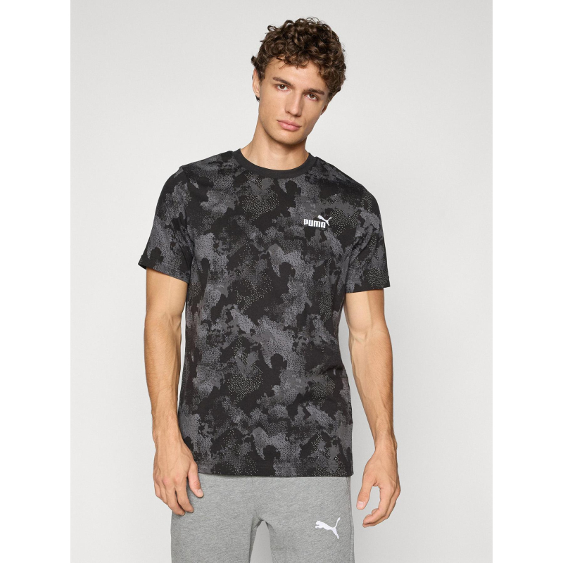 T-shirt essential camo noir gris homme - Puma