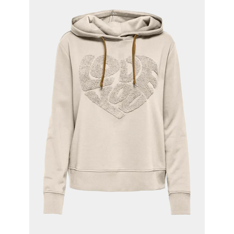 Sweat à capuche lyna beige femme - Only