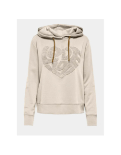 Sweat à capuche lyna beige femme - Only