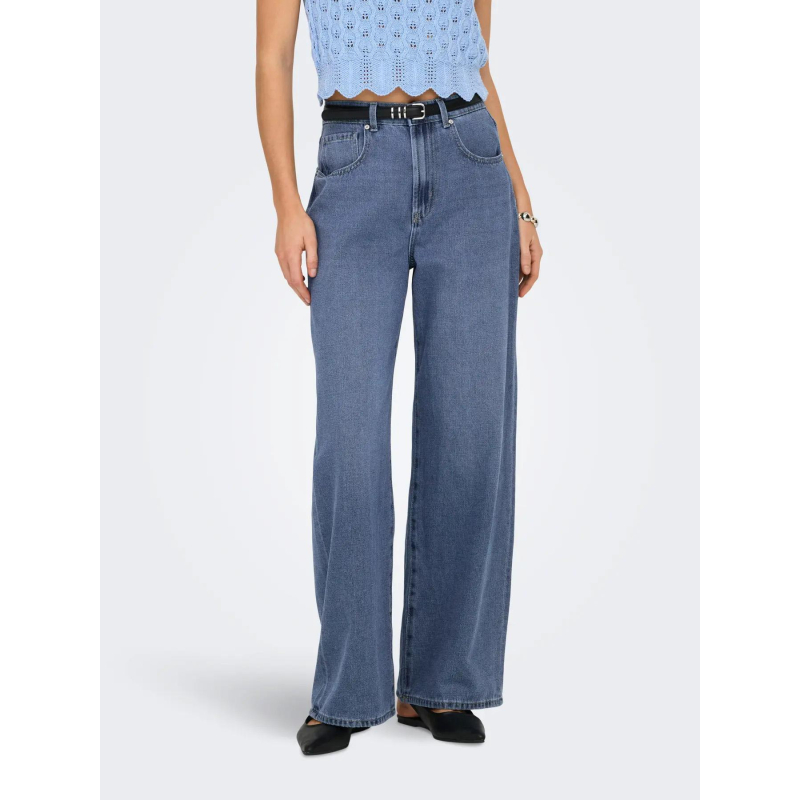 Jean large taille haute hope bleu femme - Only