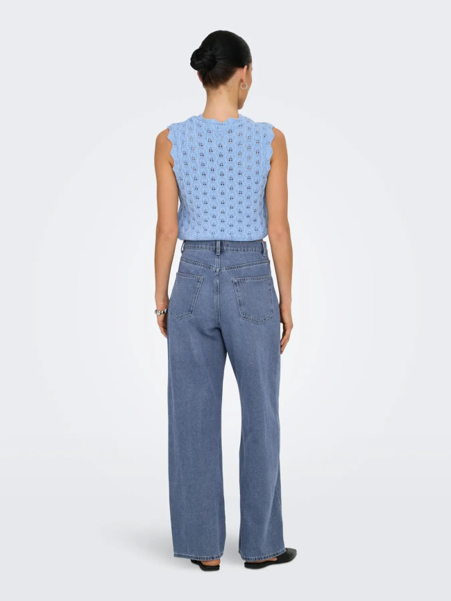 Jean large taille haute hope bleu femme - Only