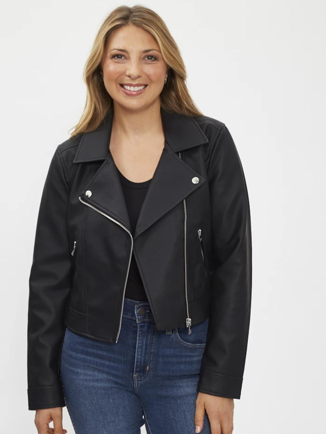 Veste perfecto simili cuir ditte biker noir femme - Only