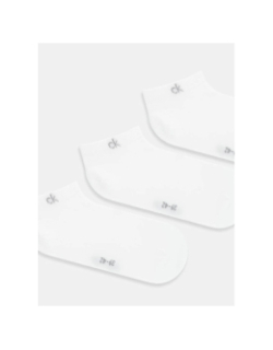 Pack de 3 paire de chaussette basse blanc homme - Calvin Klein