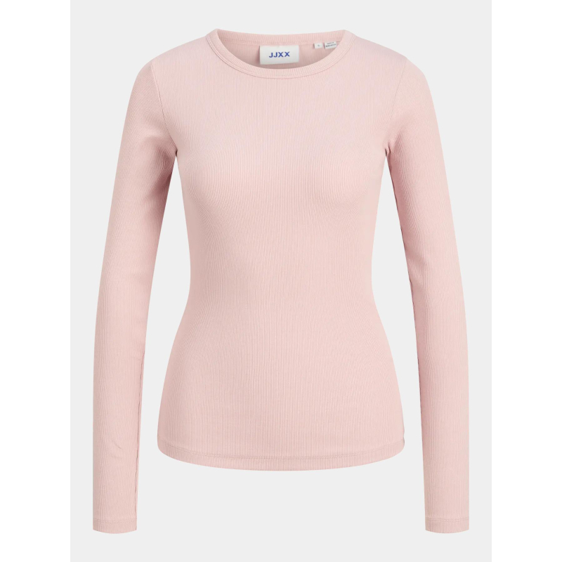 Top manches longues côtelé freya rose femme - Jjxx