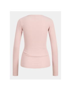 Top manches longues côtelé freya rose femme - Jjxx