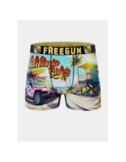 Boxer en microfibre california multicolore homme - Freegun