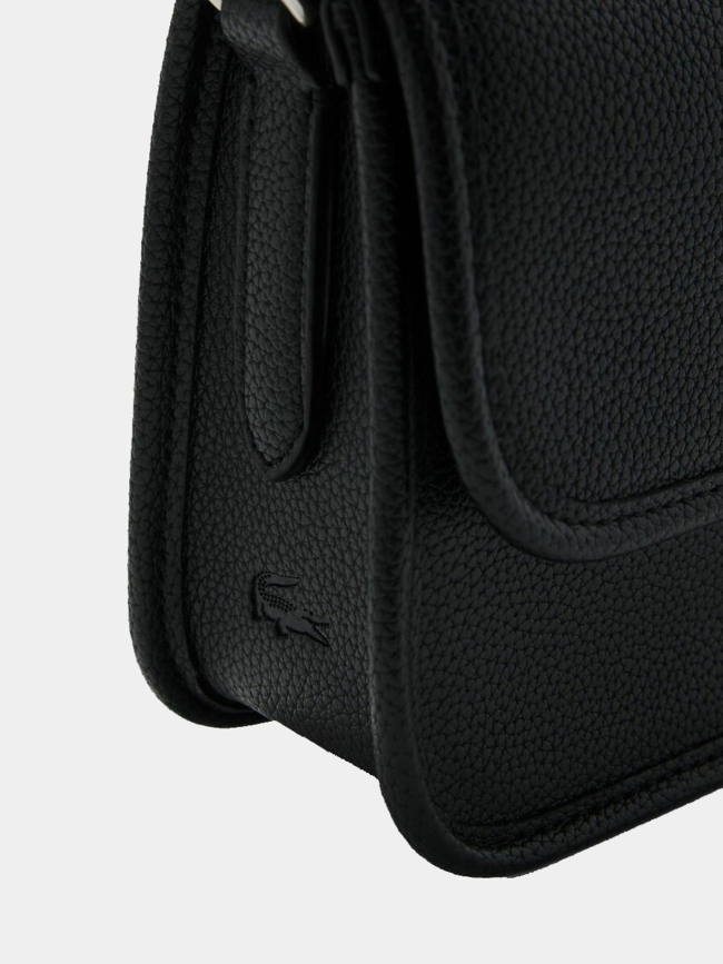 Sac bandoulière crossover noir femme - Lacoste