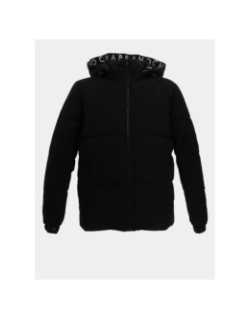 Doudoune à capuche logotée noir homme - Chabrand