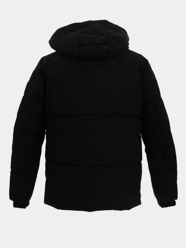 Doudoune à capuche logotée noir homme - Chabrand