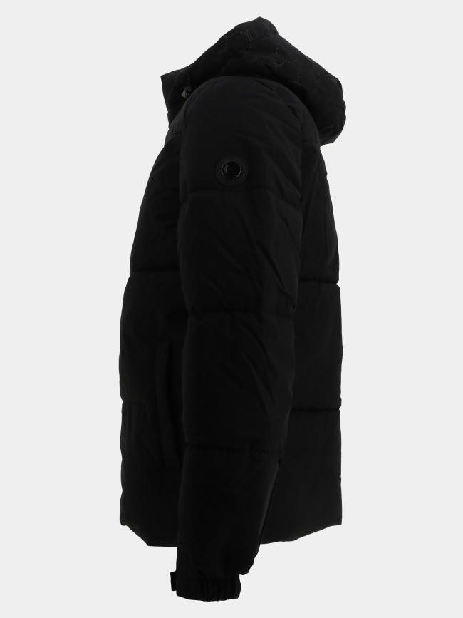 Doudoune à capuche logotée noir homme - Chabrand