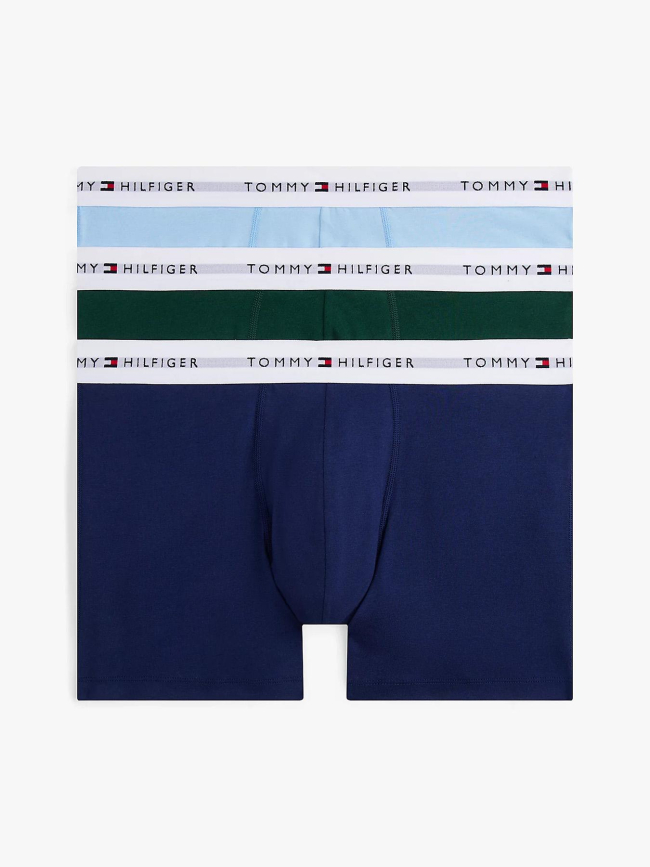 Pack de 3 boxers en coton bleu et vert homme - Tommy Hilfiger