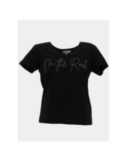 T-shirt à strass dlucas noir femme - Morgan