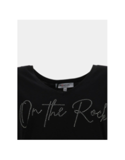 T-shirt à strass dlucas noir femme - Morgan