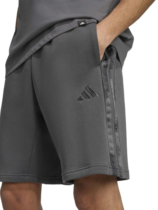 Short de sport molleton sea aop anthracite homme - Adidas