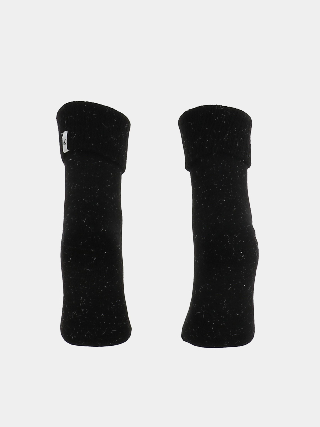 Paire de chaussettes hautes brillantes home noir femme - Calvin Klein