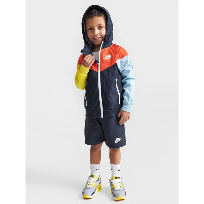 Ensemble veste coupe vent et short active joy bleu enfant - Nike