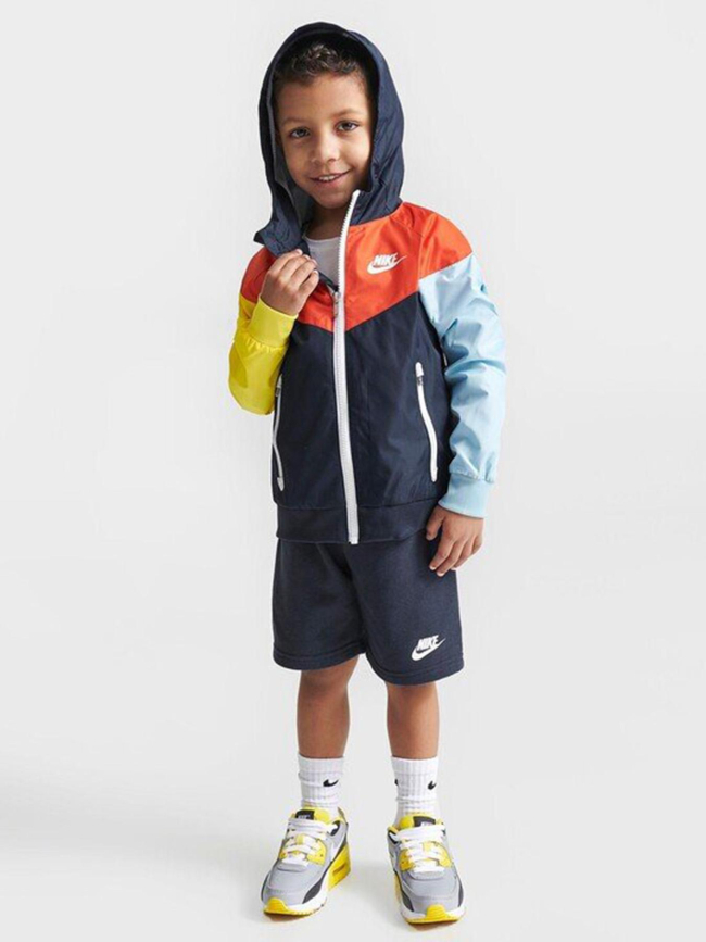 Ensemble veste coupe vent et short active joy bleu enfant - Nike