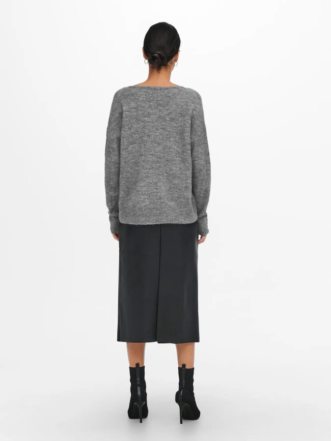 Pull à col v elanora gris femme - JDY