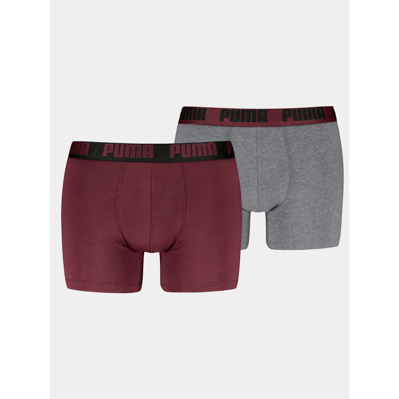Pack de 2 boxers everyday basic bordeaux et noir homme - Puma