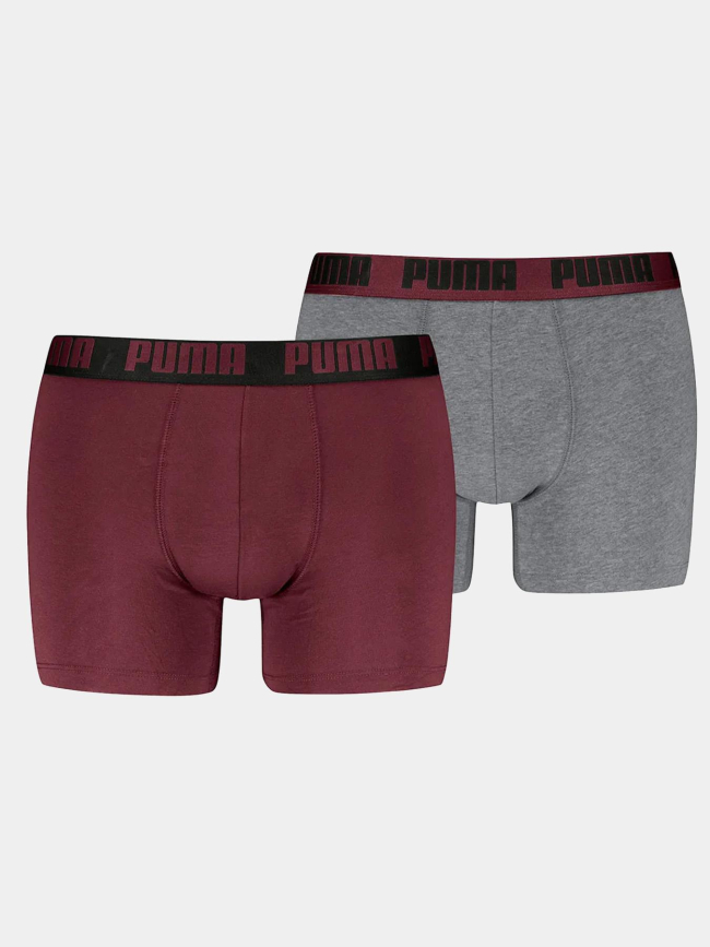 Pack de 2 boxers everyday basic bordeaux et noir homme - Puma
