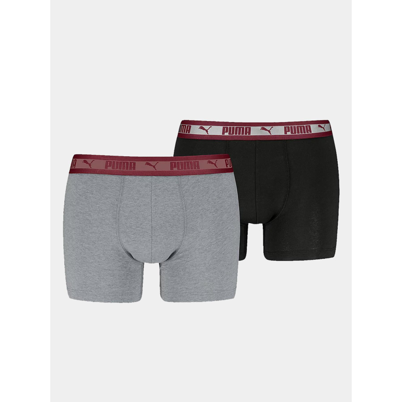Pack de 2 boxers chromatic waistband gris et noir homme - Puma