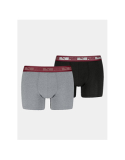 Pack de 2 boxers chromatic waistband gris et noir homme - Puma