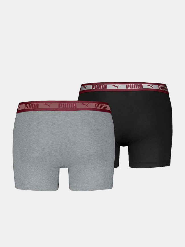 Pack de 2 boxers chromatic waistband gris et noir homme - Puma