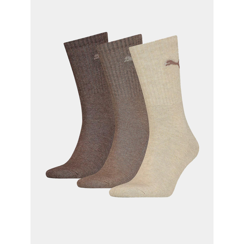 Pack de 3 paires de chaussettes hautes crew adulte - Puma