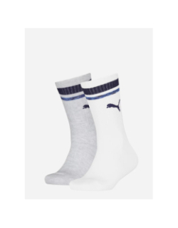 Pack de 2 paires de chaussettes heritage stripe blanc garçon - Puma