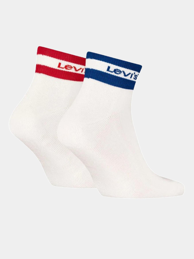 Pack de 2 paires de chaussettes basses sport stripe blanc - Levi's