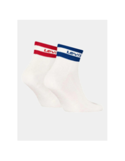 Pack de 2 paires de chaussettes basses sport stripe blanc - Levi's