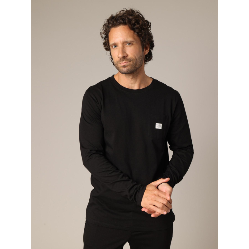 T-shirt à manches longues bump noir homme - Deeluxe