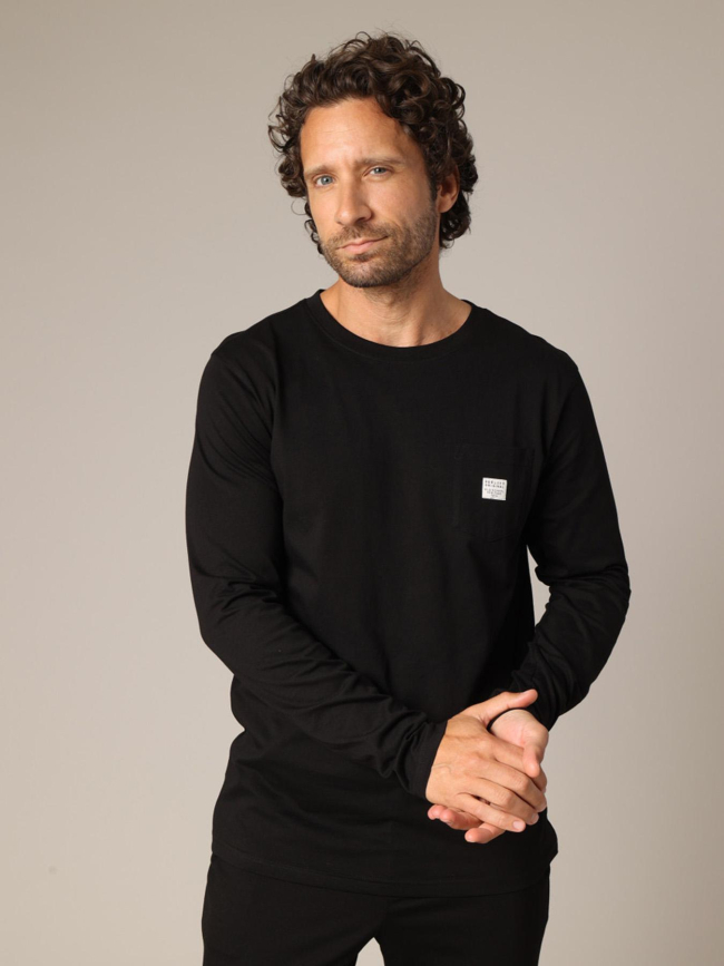 T-shirt à manches longues bump noir homme - Deeluxe