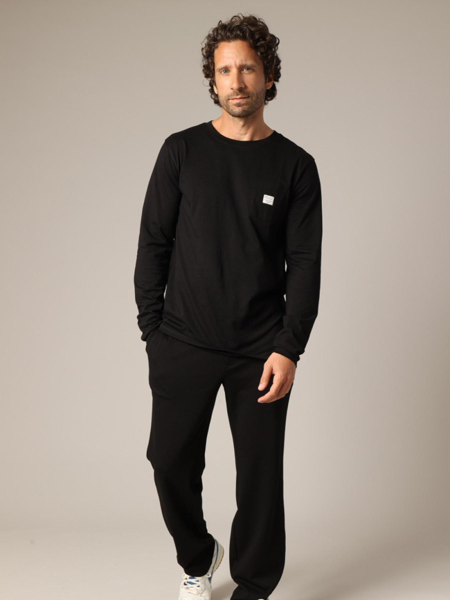 T-shirt à manches longues bump noir homme - Deeluxe