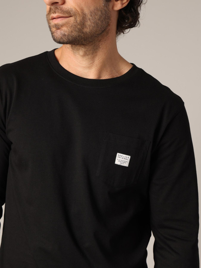 T-shirt à manches longues bump noir homme - Deeluxe