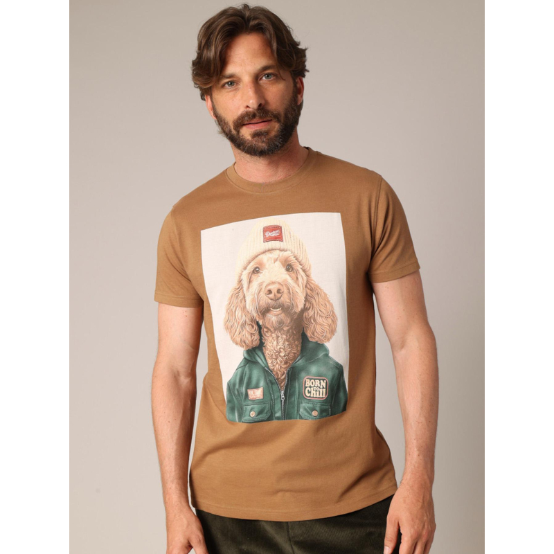 T-shirt à manches courtes cabo marron homme - Deeluxe