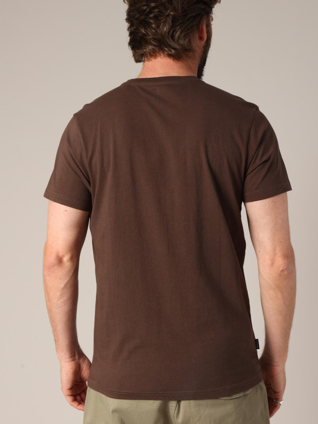 T-shirt à manches courtes ace marron foncé homme - Deeluxe