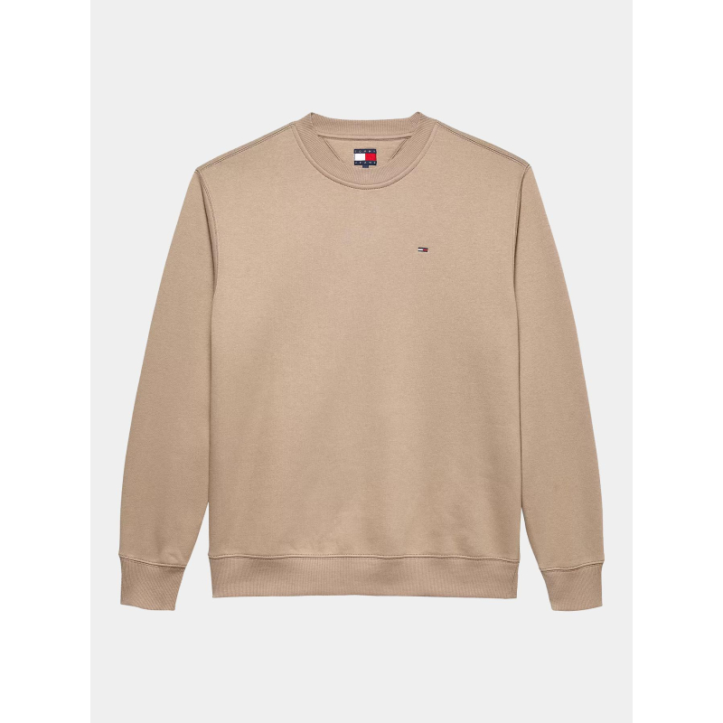Sweat en molleton brossé marron homme - Tommy Jeans