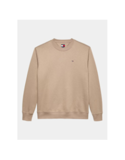 Sweat en molleton brossé marron homme - Tommy Jeans