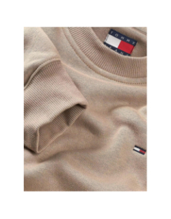 Sweat en molleton brossé marron homme - Tommy Jeans