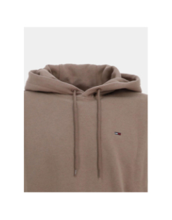 Sweat à capuche en molleton brossé marron homme - Tommy Jeans