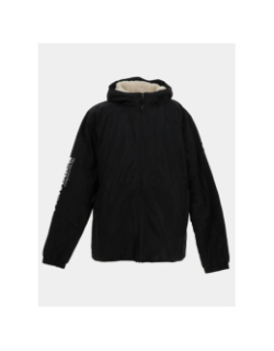 Blouson coupe-vent capuche sherpa knils noir garçon - Helvetica