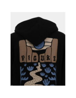 Sweat à capuche zippé ouvea noir homme - Picture