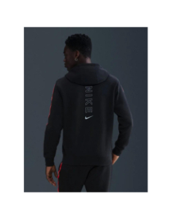 Sweat à capuche zippé nsw cs noir et rouge homme - Nike