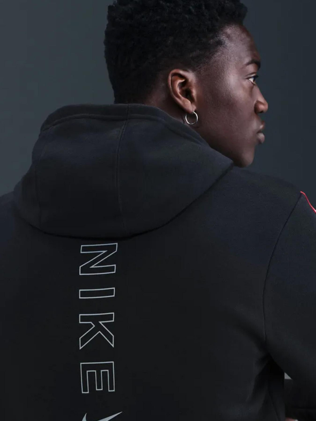 Sweat à capuche zippé nsw cs noir et rouge homme - Nike