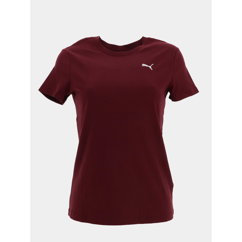 T-shirt à manches courtes ess elevated bordeaux femme - Puma