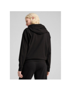 Sweat à capuche côtelé ess elevated comfort noir femme - Puma