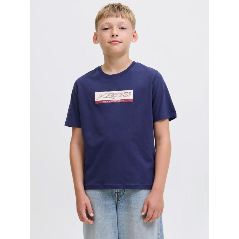 T-shirt à manches courtes jorinwood bleu marine garçon - Jack & Jones