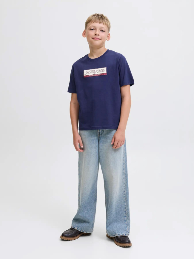 T-shirt à manches courtes jorinwood bleu marine garçon - Jack & Jones