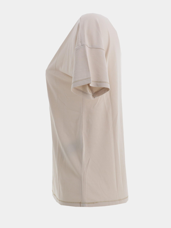 T-shirt col v doré free life beige femme - Only